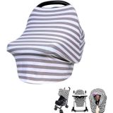 Aputue Emzirme Örtüsü, 5'inde 1 Örtü, Heather Gray Çizgili, Emzirme Örtüsü, Bebek Arabası Koltuğu, Taşıyıcı, Alışveriş Arabası, Şezlong Tentesi İçin, Yenidoğan İhtiyaçları