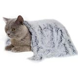 Aputue evcil hayvan battaniyesi, 56x36CM nefes alabilen uzun tüylü lifli kedi örtüsü, Yumuşak sıcak tutan makinede yıkanabilir köpek matı, Yatak koltuk ve seyahat kullanımı için uygundur
