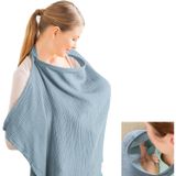 Aputue hemşirelik görevi nursing cover, müslin pamuk nefes alabilir kumaş, 360 derece tam koruma, sert halkalı yaka ve ayarlanabilir askı, mahremiyet sunan emzirme önlüğü ve bebekler için doku