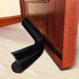 Aputue Kapı Rüzgar Kesici, 91 cm ayarlanabilir boyut, 3.8 cm boşluk kapatıcı, siyah kumaş, yapışkanlı cırt bant, soğuk hava ve gürültü önleyici, toz ile rüzgar yalıtımı sağlayan sünger, ev ve iş