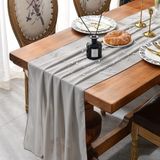 Aputue Masa örtüsü, 72cm x 304cm açık gri düğün masa örtüsü, şifon kumaş, rustik şeffaf masa dekoru, romantik nişan, bebek partisi ve doğum günü masaları için