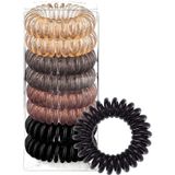 Aputue Spiral Saç Tokası, 8 Adet Spiral Saç Lastiği, Ponytail Tutucu Kıvrımlı Saç Tokaları, Kırışıksız Saç Aksesuarı, Su Geçirmez Spiral Saç Bantları, Kadınlar ve Kızlar İçin (Çok Renkli 1)