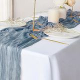Aputue Tülbent Masa Örtüleri, 90X300cm%100 Doğal Pamuk Boho Rustik Düğün Tülbentleri, Gelin Ve Bebek Partileri, Doğum Günü Yemekleri İçin