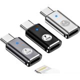 Aputue USB C - Adaptörü, 3'lü Paket Hızlı Şarj Dönüştürücü, Type-C Cihazlar İçin 35W Kulaklık Adaptörü