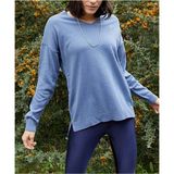 AQE FASHION Kadın Indigo Mavisi V Yaka Kazak - İndigo