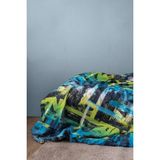 Aqua 210 Tc (83 Tel) Dijital Pamuk Saten Tek Kişilik Nevresim Takımı - Renkli - 160 x 220 cm