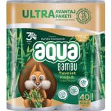 Aqua 3 Katlı 40'lı Bambu Tuvalet Kağıdı