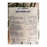 Aqua Ağız Bakım Seti, 20 Adet Süngerli Swab, 50 ml Gargara, 5 Adet Nemlendirici Jel