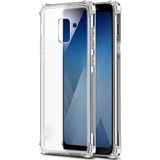 Aqua Aksesuar Samsung Galaxy J4 Köşe Korumalı Şeffaf Darbe Emici Telefon Kılıfı - Renksiz
