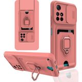 Aqua Aksesuar Xiaomi Poco M4 Pro 5g Kılıf Kamera Korumalı Kartvizitli Zuma Silikon - Pembe
