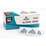 AQUA Alkollü Islak Mendil 100 Adet Paket Steril Temizlik Mendili, Alkollu Swap
