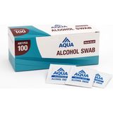 Aqua Alkollü Mendil Swab %70 Ethyl Alcohol Içerikli 100'LÜ Kutu - 100 lü