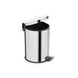 Aqua Bagno Basic Çöp Kovası - Pedallı 12 L, Parlak Krom Paslanmaz