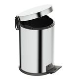 Aqua Bagno Basic Çöp Kovası - Pedallı 3 L, Parlak Krom Paslanmaz