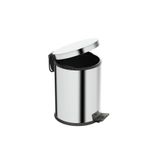 Aqua Bagno Basic Çöp Kovası - Pedallı 5 L, Parlak Krom Paslanmaz
