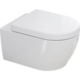 Aqua Bagno Cocon 2.0 Kanalsız Asma Klozet 54 cm – Metal Menteşeli, Yavaş Kapanır Tak-Çıkar Kapak Dahil, 2 Parça Set, Beyaz