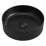 Aqua Bagno Deliksiz 42 cm Siyah Mat Tezgah Üstü Lavabo Batarya