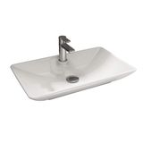 Aqua Bagno Design seramik Tezgah üstü lavabo KB. Leon. 002 – Lavabo in 64,5 x 39,5 cm tezgah üstü lavabo