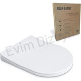Aqua Bagno, Diamond Klozet Kapağı, Beyaz, Yavaş Kapanan, Pp - Çok Renkli