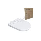 Aqua Bagno, Diamond Klozet Kapağı, Beyaz, Yavaş Kapanan, PP