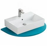 Aqua Bagno KS. 60 Design Lavabo/yıkama teknesi 60 x 42 cm seramik beyaz lavabo