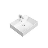 Aqua Bagno Plan Seramik Kare Çanak 55x45 cm Beyaz Lavabo