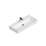 AQUA BAGNO Plan Tezgah Üstü Kare Lavabo , 100 x 45 cm. ,Beyaz 10.16.30.07.02