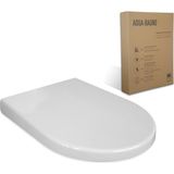 Aqua Bagno Zero Yavaş Kapanan Klozet Kapağı Duroplast Beyaz Renkli Kolay Temizlik Özelliği