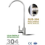 Aqua Bella 304 Paslanmaz Su Arıtma Musluğu Paslanmaz Metal Inox Lux