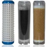 Aqua Bella Atlas Tip Sayaç Girişi 10" Inc 3 Aşama ( Yıkanabilir , Gac , Reçine ,) Yedek Filtre Seti