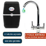 Aqua Bella Giza Plus 8 Lt Çelik Tanklı Arıtma Çıkışlı Batarya Hediyeli Su Arıtma Cihazı Siyah