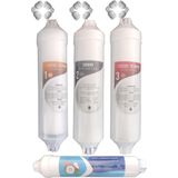 Aqua Bella Kapalı Kasa 12 Inç Su Arıtma Cihazı Filtresi Inline 4 Aşamalı Set