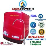 Aqua Deustche Aqua Deutsche Kapali Kasa Kirmizi Renk 12 Litre 14 Aşama 7 Filitre Ters Ozmoz Özellikli Su Aritma Cihazi Kırmızı