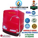 Aqua Deustche Aqua Deutsche Montaj Dahil Kirmizi Renk 12 Litre 14 Aşama 7 Filitre Ters Ozmoz Özellikli Su Aritma Cihazi Kırmızı
