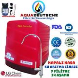 Aqua Deustche Aqua Deutsche Pompali Kırmızı Renk 12 Litre 14 Aşama 7 Filitre Ters Ozmoz Özellikli Su Aritma Cihazi