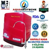 Aqua Deustche Aqua Deutsche Pompali Montaj Dahil Kırmızı Renk 12 Litre 14 Aşama 7 Filitre Ters Ozmoz Özellikli Su Aritma Cihazi