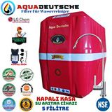 Aqua Deustche Aqua Deutsche Premium Kirmizi Beyaz Renk 8 Litrelik Pompali Ücretsiz Montaj Gümüş İyon Tatlandiricili Su Arıtma Cihazı Kırmızı