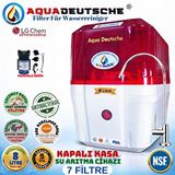 Aqua Deustche Aqua Deutsche Premium Şefaf Kirmizi Beyaz Pompali 8 Litre 7 Filtre 14 Aşama Su Aritma Cihazi