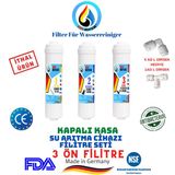 Aqua Deutsche Kapalı Kasa İnline 3 Ön Filtre Su Arıtma Cihazı Filtre Seti