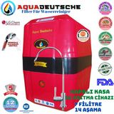 Aqua Deutsche Kırmızı Siyah 12 Litre 7 Filtre 14 Aşama Su Arıtma Cihazı