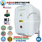 Aqua Deutsche Premıum Beyaz Pompalı Montaj Dahil 8 Litre 5 Filtre 10 Aşama Su Arıtma Cihazı