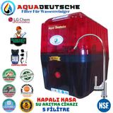 Aqua Deutsche Premıum Kırımızı-Siyah Pompalı Montaj Dahil 8 Litre 5 Filtre 10 Aşama Su Arıtma Cihazı