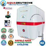 Aqua Deutsche Premıum Kırmızı-Beyaz Pompalı Montaj Dahil 8 Litre 5 Filtre 10 Aşama Su Arıtma Cihazı