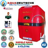 Aqua Deutsche Premıum Kırmızı Pompalı Montaj Dahil 8 Litre 5 Filtre 10 Aşama Su Arıtma Cihazı