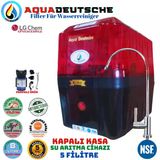 Aqua Deutsche Premıum Kırmızı-Siyah Pompalı 8 Litre 5 Filtre 10 Aşama Su Arıtma Cihazı