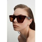 Aqua Di Polo 1987 Beverly Kahverengi Cat Eye Kadın Güneş Gözlüğü Apss053300--60 Ekartman