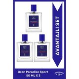 Aqua Di Polo 1987 Gran Paradiso Sport EDP Erkek Parfüm 50ml 3 Adet | Aromatik, Fujer