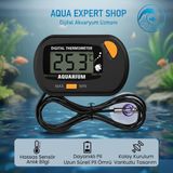Aqua Expert Akvaryum Dijital Termometre - Kablolu - Hassas Ölçüm - Uzun Süre Pil Ömrü - Dayanıklı Yapı - Siyah - Turuncu
