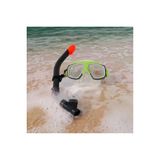 Aqua Flow Sport Şnorkel Set 8+ 15 Yaş Arası Gri-Yeşil-Beyaz Renk Mavi Su Dünyası