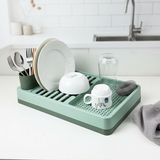 Aqua Gri Tezgah Üstü Bulaşıklık - 42X26X12 cm Pratik Tabak ve Bardak Kurutma Rafı - Modern Mut - 0 - 1 lt